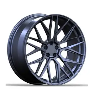 Diskon besar harga pabrik roda untuk 18 inci 5*114.3 velg roda aluminium paduan hitam Matte Multi desain Ruji roda mobil