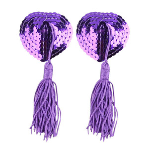 Sexy Sequin Tassel <strong>Nipple</strong> Covers Reusable <strong>Nipple</strong> Stickers Heart <strong>Shape</strong> Boob Tape - Product Image 1