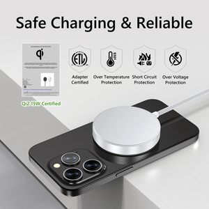 Tùy chỉnh logo Hợp kim nhôm TPU qi2 phổ sạc không dây 15W không dây sạc pad cho iPhone - Product Image 6