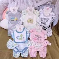 卸売り。新生児布幼児ロンパースジャンプスーツギフト服セット新生児綿100% 5個セット