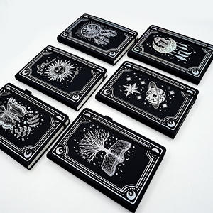 Cahier de notes à couverture rigide personnalisé de 224 pages au format A5, pages numérotées doublées en cuir PU 100g avec reliure à coudre - Product Image 1