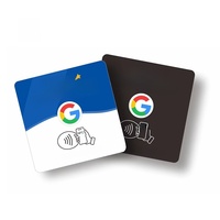 Kartu Bisnis PVC NFC213 QR dengan Perekat 13.56MHz untuk Aplikasi NFC Smartphone Tahan Air untuk Ulasan Google & Penggunaan Hotel