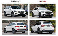 Nouveau kit carrosserie pour BENZ GLC X253 GLC200/GLC260/GLC300 16-19, mise à niveau vers GLC63S AMG, pare-chocs avant/arrière, ajustement parfait à 100 %, à visser