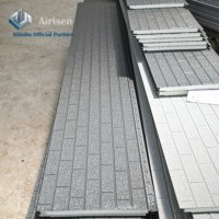 Panneau sandwich en métal PU sculpté, ignifuge, insonorisant, isolation des murs extérieurs, revêtement de façade pour structure en acier