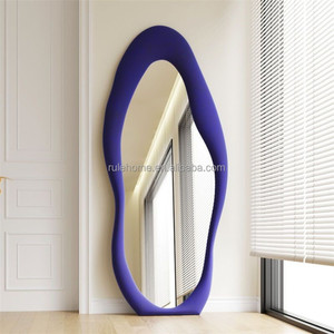 Traditional <strong>Freestanding</strong> Full Length Irregular Floor Dressing <strong>Mirror</strong> for <strong>Bathroom</strong> Home Decoration - Product Image 4