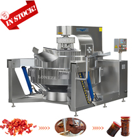 Marmite de cuisson industrielle à double agitation planétaire, mélangeur automatique pour crème anglaise et sauce piquante, chaudière de cuisson à gaz avec agitateur