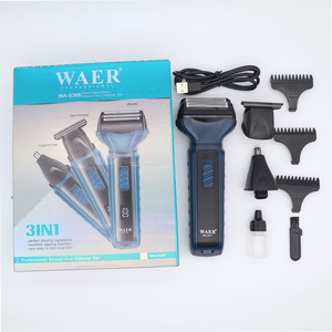 WAER 다기능 전기 3-in-1 헤어 트리머 & 면도기 세트 (머리/코/얼굴용) LED 디스플레이 가정용 USB 충전식 - Product Image 2
