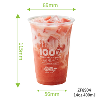 ZFCUP Gobelets en plastique transparents de 14 oz avec couvercle personnalisés, gobelets de fête personnalisés, gobelet en plastique avec couvercle