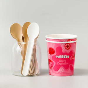 3oz/4 औंस/5 औंस/8 औंस पर्यावरण के अनुकूल एकल दीवार कस्टम डिस्पोजेबल पेपर दही मिठाई और आइसक्रीम कप और कटोरे - Product Image 2