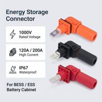 Connecteur de stockage d'énergie à courant élevé, plaqué argent, mâle/femelle, IP67, résistant aux flammes UL94-V0, 1000V 1500V, pour batterie