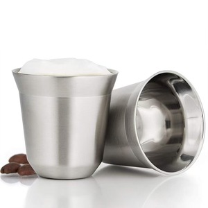 Stile arabico 80ml doppia parete in acciaio inox termica birra birra <span class=keywords><strong>bicchierino</strong></span> tazze Capsule caffè caffè tazze da tè con Logo personalizzato - Product Image 1