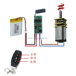 DC3.6V12V24V motor forward and reverse drive control module 433 transmitter receiver set wireless remote control switch