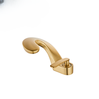 Robinet de lavabo élégant doré sur mesure, à poser sur le comptoir, style cascade, mitigeur en laiton à poignée unique pour salle de bain, vente en gros
