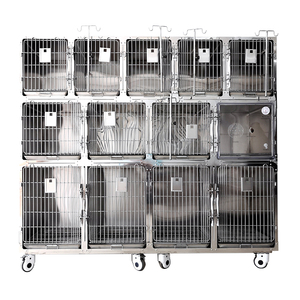 Ucuz Veteriner Kliniği Yoğun Bakım Kafesi Köpek Kulübesi Sağlam Paslanmaz Çelik Tanı ve Enjeksiyon Otomatik Şarjlı - Product Image 5