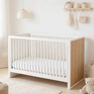 Cuna Convertible para Bebés y Niños Pequeños, Materiales Sostenibles No Tóxicos, 3 Alturas Ajustables, Cama de Madera para Bebé - Product Image 4