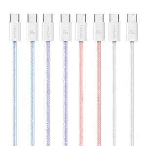 USAMS U86 PD60W Rainbow Braided Cable For Huawei USB-C Wire Fast Charging Cord Charger Usb c Type-c Data