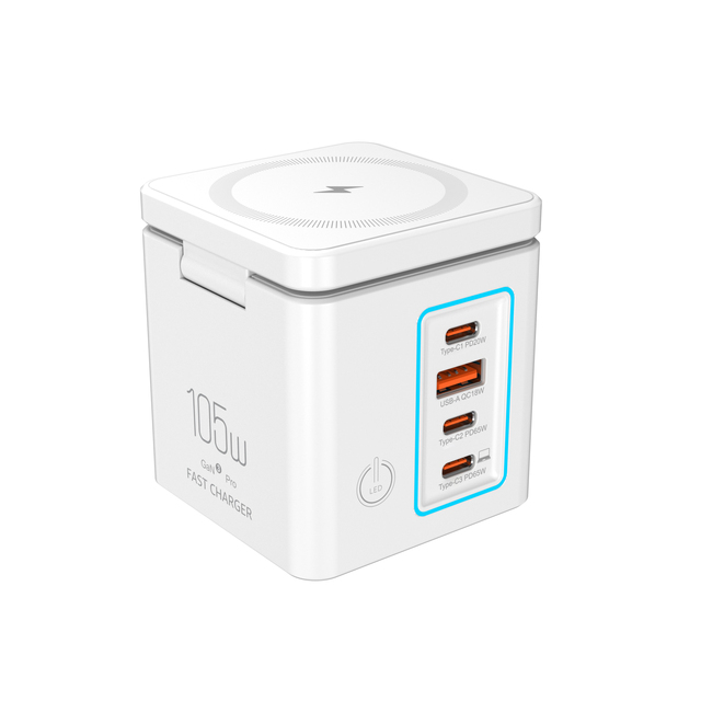 OEM  6-in-1 Multi-port Magnetic Wireless Charging Station Compatible with PD+QC3.0 Charging Protocol High-quality Charger