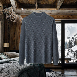 High Quality Custom Men Winter <b>Pullover</b> <b>Sweater</b> Breathable Anti Wrinkle Knitted Casual Wear Plus Size Anti Shrink - Product Image 3