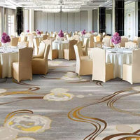 Tapis de sol bleus imprimés en 3D pour les salles, tapis imprimés de luxe pour hôtels 5 étoiles, tapis muraux pour hôtels