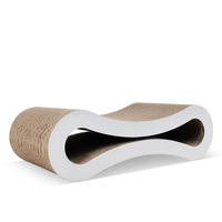 Griffoir compact en forme de 8 pour chat, en carton ondulé, écologique, multicolore, protection des meubles, économique, jouet d'intérieur pour Noël