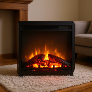 Insert de cheminée électrique 18 pouces ultra-mince à flamme réaliste, autoportant avec protection contre la surchauffe - Product Image 2