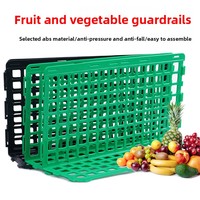 Supermarkt fruit- en groentepresentatie rek, onderbedbescherming, productpresentatie rek, beschermplank, schap, afscheiding, schappenrek, demontabel