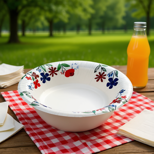 EcoChoice Ciotole di Carta da 20oz 280gsm Antifuoriuscita Rotonde per Feste e Campeggio Confezione da 25 Pezzi - Product Image 2