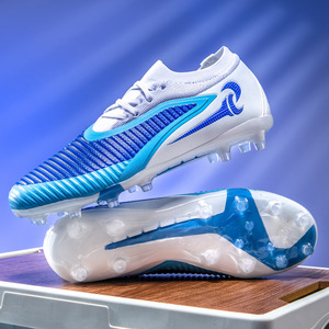 blue and white youth football cleats