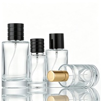 Flacons de parfum transparents vides avec logo personnalisé, 30 ml, 50 ml, 100 ml, vaporisateur, flacon de parfum rechargeable pour l'emballage