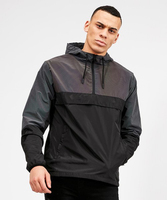 Vente en gros Coupe-vent décontracté Prix bon marché Pullover Mens Color Block Veste réfléchissante