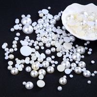 Perles d'imitation de perle demi-rondes en plastique ABS, couleur ivoire, 3mm-8mm, pour la décoration DIY (vente en gros)