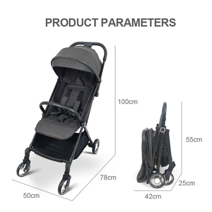 kiddicare slate grey compact stroller