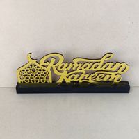 Acrylique Ramadan Lune Étoile Ornements De Bureau Eid Mubarak Décoration Islamique Musulman Ramadan Mubarak Kareem Cadeaux Décoration De Table
