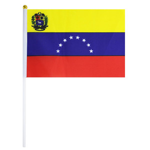 Sự kiện hoặc lễ hội chất lượng tốt quốc gia cờ tùy chỉnh Polyester venezuela tay vẫy cờ - Product Image 1