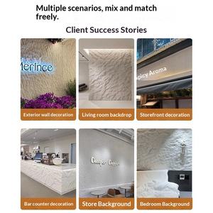 Panneau de décoration murale pour téléviseur en pierre de quartz étoile et lune, imperméable et ignifuge, 300x200x2mm - Product Image 3