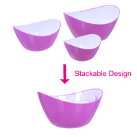 Cadeau Cuisine Grand support en plastique pour fruits et légumes pp Basket Stand for Dining Table Wholesale Boat Shape Biggest Size Bowl