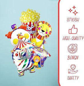 Ballons en aluminium brillants colorés pour carnaval, 6 couleurs, à remplir à l'hélium ou à l'air, décorations de fête à thème, bouquets d'animaux et de fleurs, vente en gros - Product Image 6