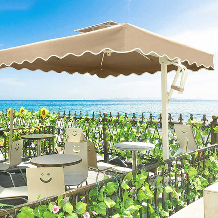 Quick and Easy Setup with a,Stable Base for Stress Free Outdoor Gatherings with Banana Umbrellas/