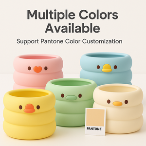 Organizador de Escritorio de Silicona Flexible, Libre de BPA, con Soporte para Lápices y Almacenamiento de Brochas de Maquillaje, Personalizable con Logotipo en 2D y 3D - Product Image 2