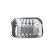 Barquette rectangulaire jetable en aluminium de 580 ml avec couvercle en PP, qualité alimentaire, pour emporter gâteaux et pâtes lors de fêtes