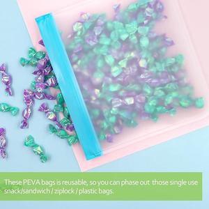 ถุงเก็บอาหารแบบหนา ใช้ซ้ำได้ ปลอดสาร BPA ป้องกันการรั่วซึม ถุงแช่แข็งแบบซิปล็อค สำหรับหมักเนื้อ ผลไม้ - Product Image 5