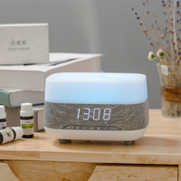 Diffuseur d'arômes d'huiles essentielles pures atomisées à deux fluides personnalisable avec haut-parleur Bluetooth, en plastique, pour usage domestique, contrôlé par application, lumière LED