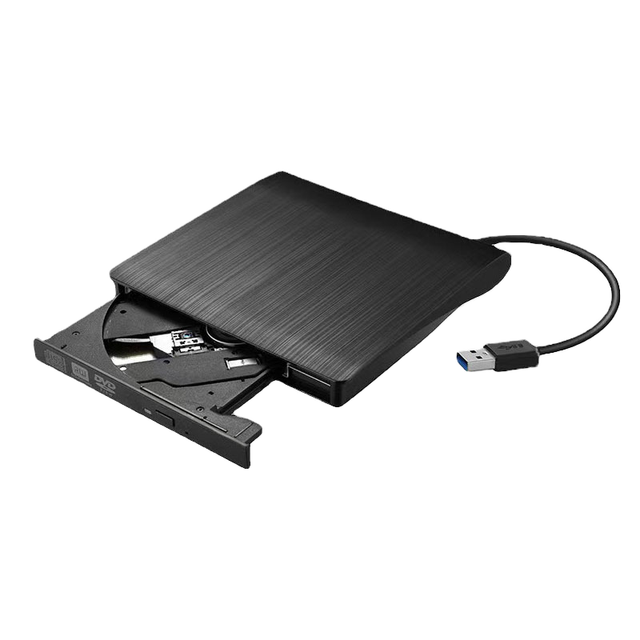 USB 3.0 External Optical Drive Factory Direct Brushed Style DVD CD Burner with Easy Interface for Laptop