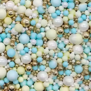 Forma personalizada Mini al por mayor <span class=keywords><strong>cumpleaños</strong></span> oro corazón helado <span class=keywords><strong>Jumbo</strong></span> cinta caramelo pastel sin azúcar comestibles azúcar perlas aspersores - Product Image 5