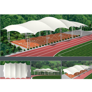 Structure en acier, toit en tissu PVDF, dôme sportif pour basketball, football, badminton, pickleball - Product Image 2