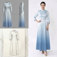 Ensemble de costume rapide pour femme, style chinois Cheongsam, coupe régulière, pour le printemps, idéal pour la réception gouvernementale, les banquets et l'hôtellerie