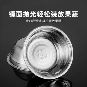 Plato redondo profundo de acero inoxidable 304 de 14-14.9 cm para uso doméstico y hotelero - Product Image 3