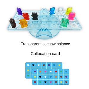 Orsetti Contabili Arcobaleno a Dieci Colori Paico Kids, Edizione Trasparente con Carte a <span class=keywords><strong>Domande</strong></span>, Giocattoli Educativi <span class=keywords><strong>per</strong></span> la Prima Infanzia, Materiale Didattico <span class=keywords><strong>per</strong></span> l'Asilo - Product Image 3