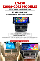 Reproductor Multimedia de Video RGB con Amplificador OBD2 GPS Android 15 de 12.3 Pulgadas, 4+64 GB, CarPlay Inalámbrico y Android Auto para Lexus LS430, 1 Año de Garantía