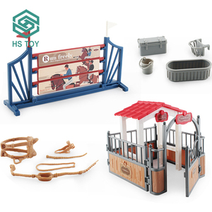 Многофункциональный симпатичный Фермерский домик HS, игрушечная лошадь, стабильный клубный набор, фермерский забор, столбы, модель для детей - Product Image 2